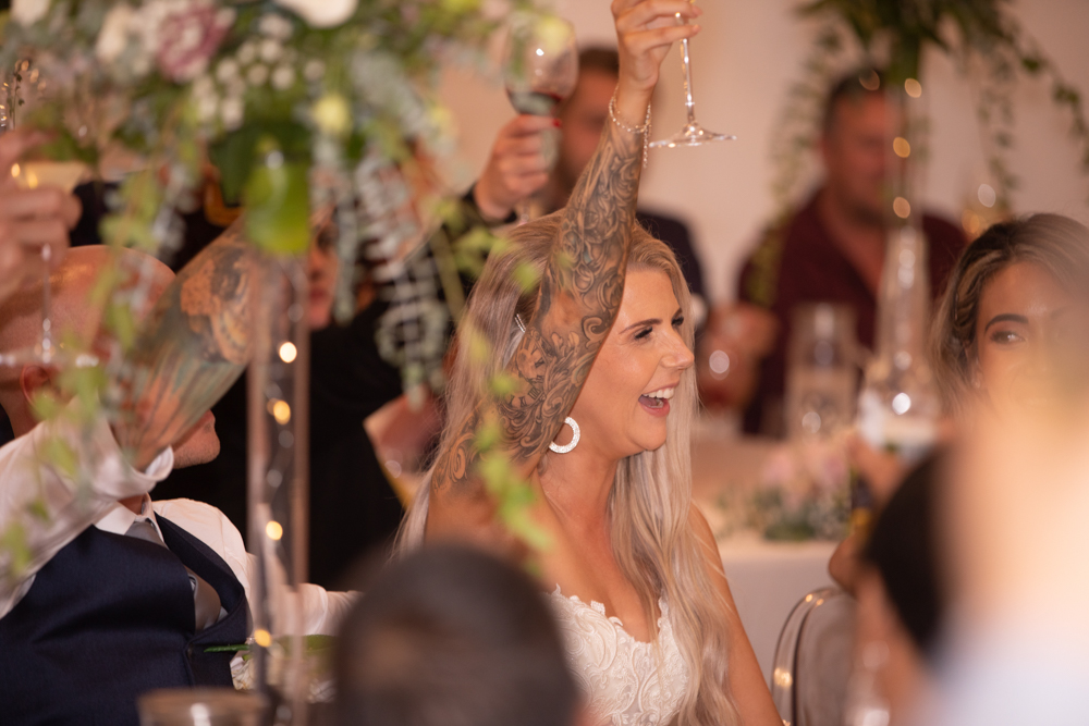 A Toast at the reception Black Walnut