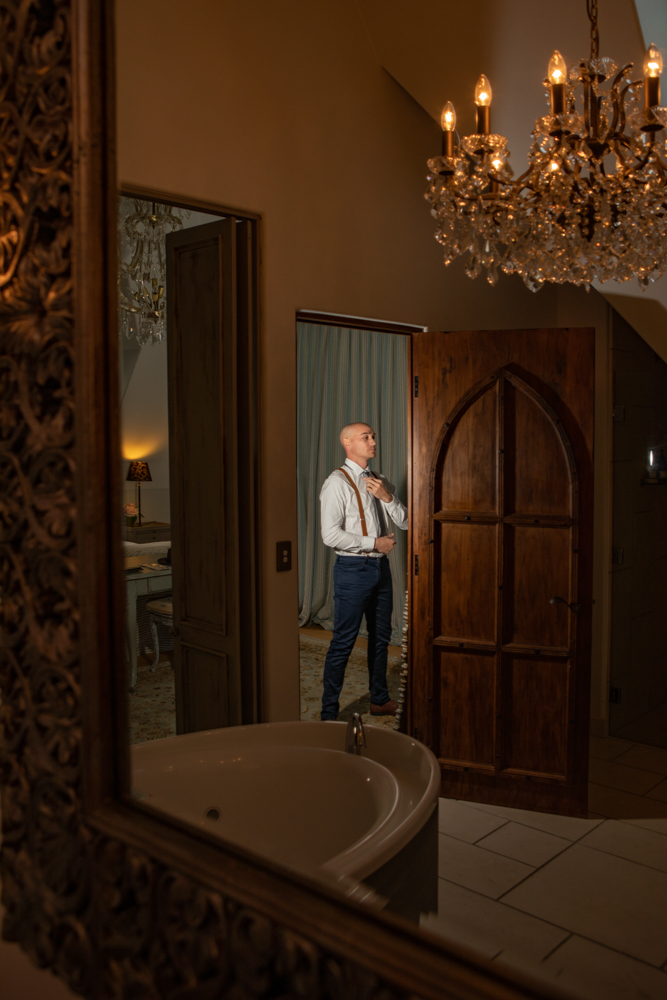 Groom getting ready French Country House Tauranga-18